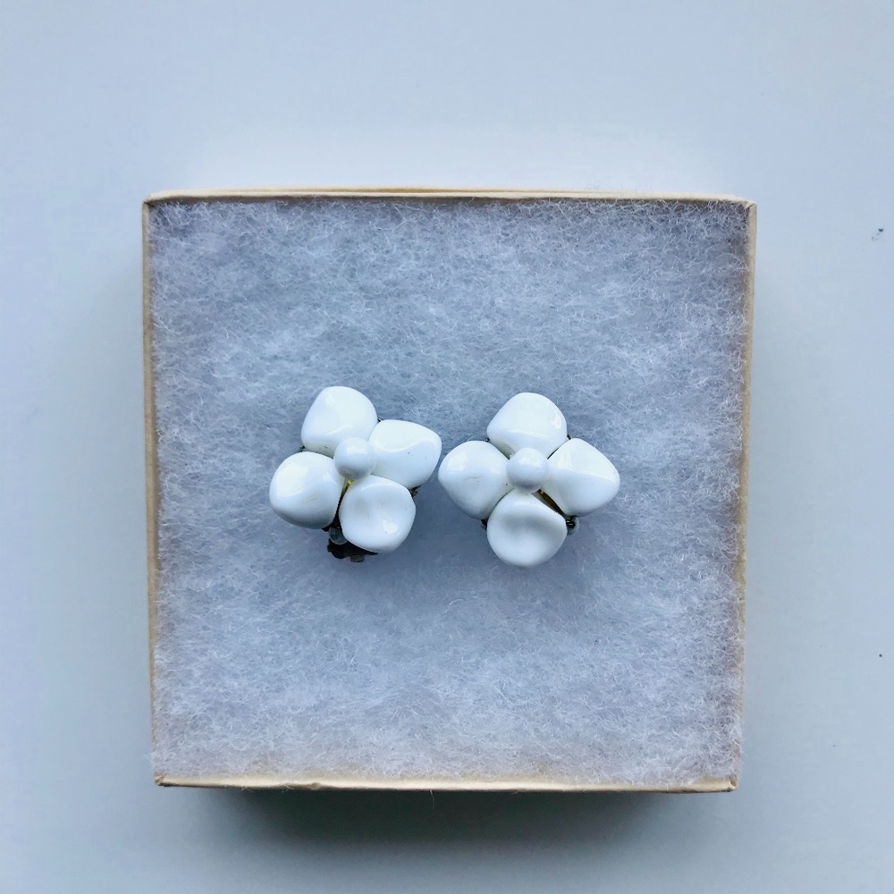 Vintage Beaded Clip-On Earrings